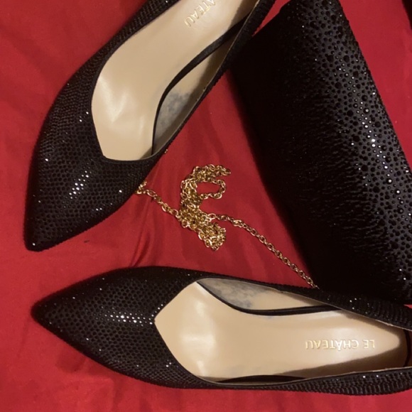 Beautiful black heels with matching bag - Picture 4 of 8